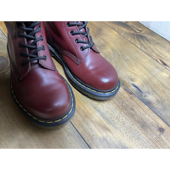Dr. Martens Newton 1460 Air Wair Boot Cherry Leather US 6M 7W - Picture 5 of 10